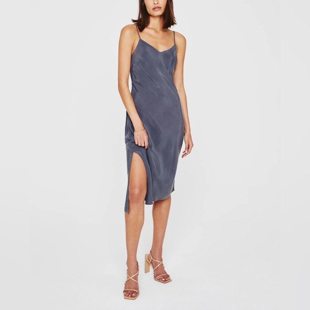 NWT Adriano Goldschmied Scarlet dress in Desert Overcast (blue grey), size L